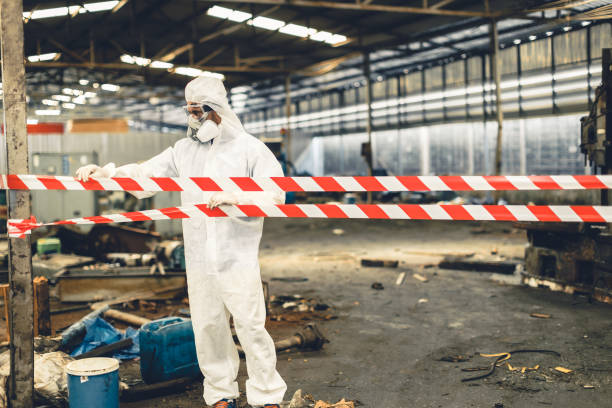 Professional Biohazard Cleanup technician working in Spring Valley, OH